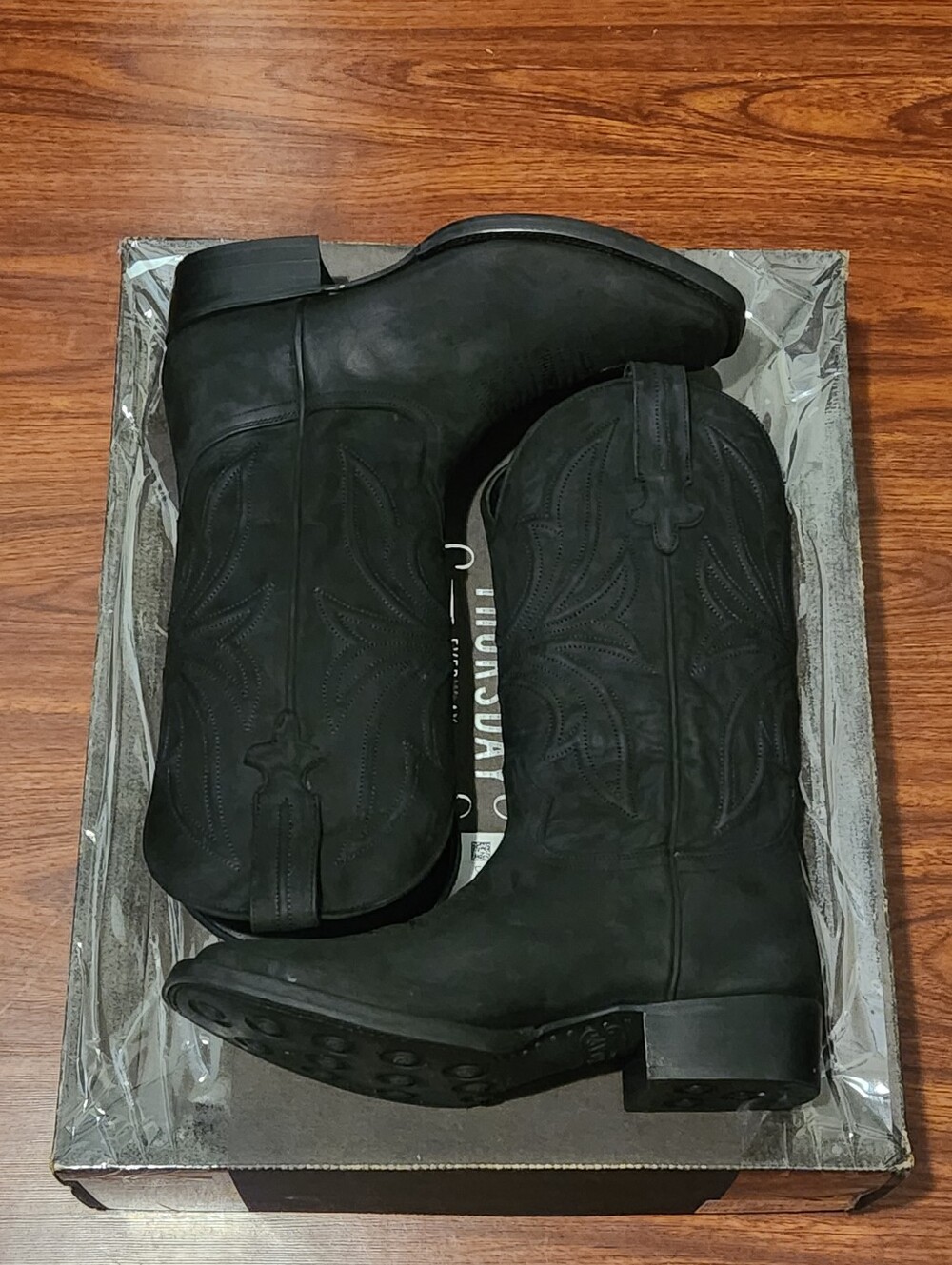 Thursday Boots Desperado Western Boots. Black leather cowboy boots.